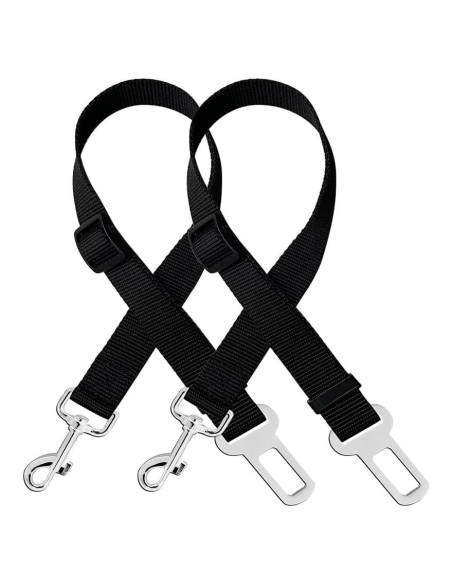Cinturones de Seguridad para Mascotas Ajustables - Paquete de 2