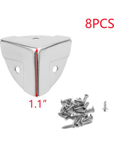 Protectores de Esquinas T Tulead 8PCS Hierro Plata 28mm 2