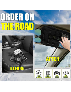 Organizador de Visera Molle Lephyon para Coche Negro 331g 2