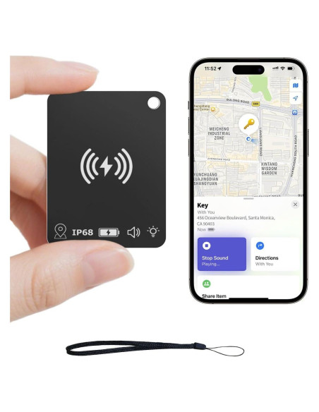 Localizador de Llaves FVJ con Apple Find My - Recargable Negro