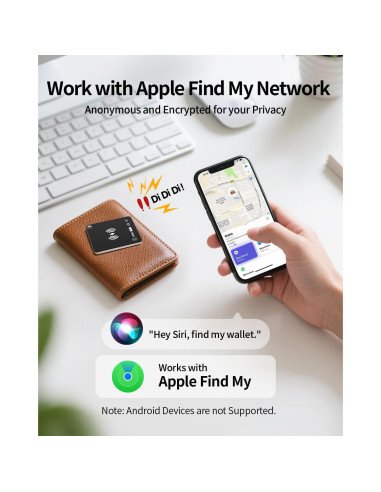 Localizador de Llaves FVJ con Apple Find My - Recargable Negro