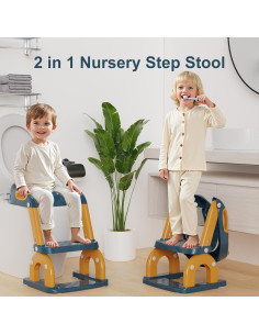 Asiento de Entrenamiento para Baño Bonbay Azul Marino 2-en-1 2