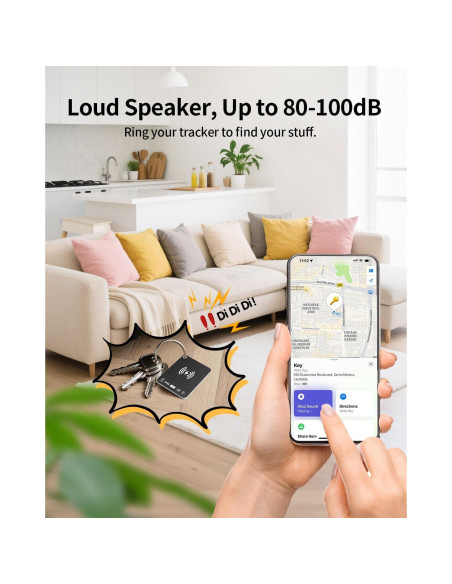 Localizador de Llaves FVJ con Apple Find My - Recargable Negro