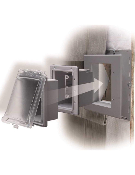 Caja de Salida Empotrada TayMac MR420CG 1-Gang Gris