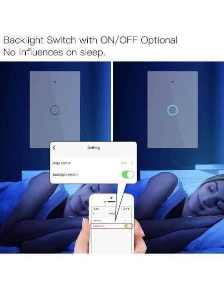 Interruptor Inteligente MOES 1 Gang WiFi 2.4GHz Blanco