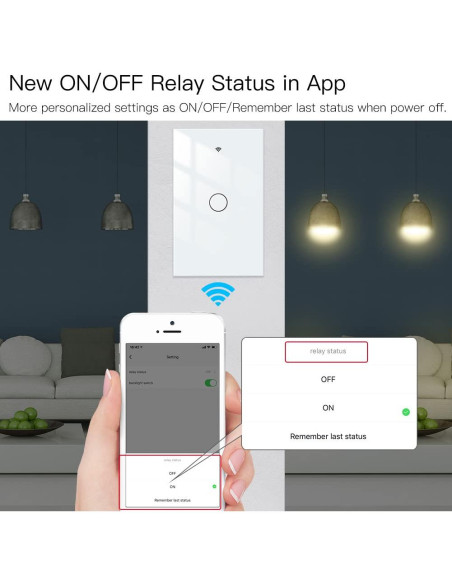 Interruptor Inteligente MOES 1 Gang WiFi 2.4GHz Blanco