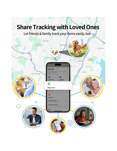 Localizador de Llaves FVJ con Apple Find My - Recargable Negro