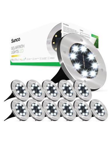 Luces Solares para Jardín Sunco LED 12 Piezas 5000K Impermeables