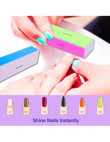 Bloque de Pulido de Uñas HomeyEra 4 Vías 120/240/600/3000 Grano