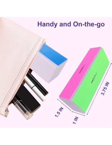 Bloque de Pulido de Uñas HomeyEra 4 Vías 120/240/600/3000 Grano