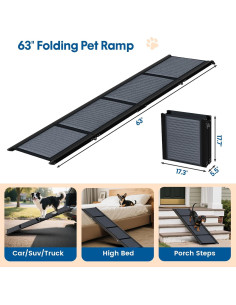 Rampa para perros HBTower 160 cm plegable antideslizante 2