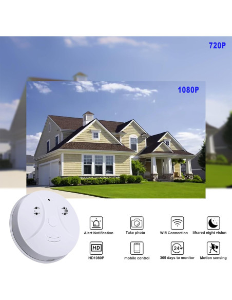 Cámara Oculta WiFi 1080P DWKINPING con Visión Nocturna y Detección de Movimiento