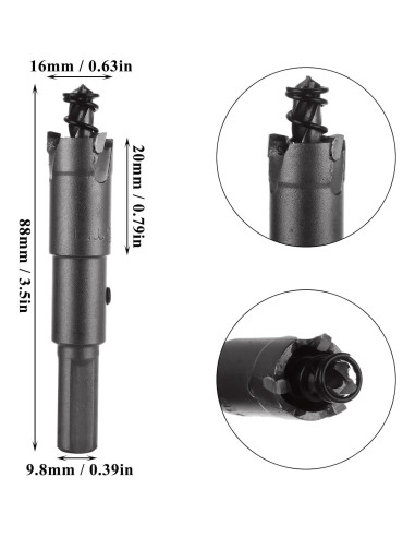 5 Mirillas de Puerta 220 Grados Zinc SENENQU con Broca 16mm