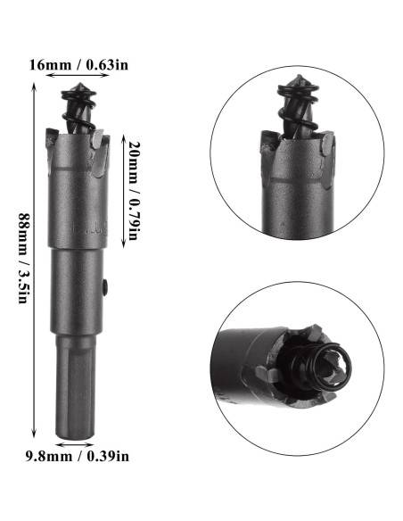 5 Mirillas de Puerta 220 Grados Zinc SENENQU con Broca 16mm