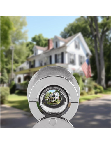 5 Mirillas de Puerta 220 Grados Zinc SENENQU con Broca 16mm