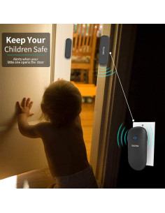 Timbre de puerta inalámbrico SECRUI con 2 sensores y 52 timbres 2