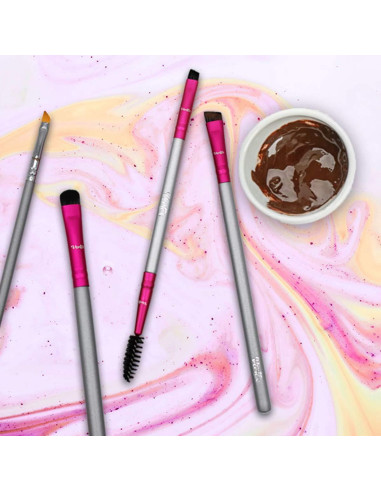 Kit de Cepillos para Cejas Vertex Beauty - Angulados y Spoolie