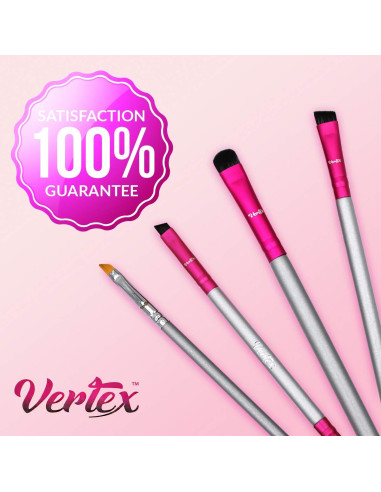 Kit de Cepillos para Cejas Vertex Beauty - Angulados y Spoolie