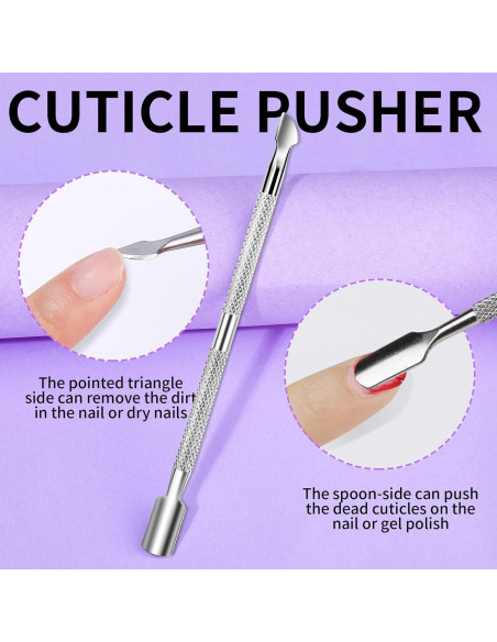 Kit de Manicura Teenitor 5 en 1 - Recortador y Empujador de Cutículas