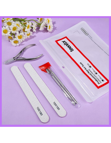 Kit de Manicura Teenitor 5 en 1 - Recortador y Empujador de Cutículas