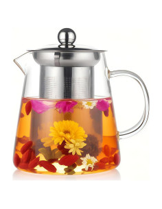 Tetera de vidrio BanYakong 550ml con infusor de acero inoxidable