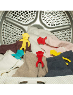 Clips para Calcetines Kikkerland 12 Piezas - Blanco 9x4.7cm 2