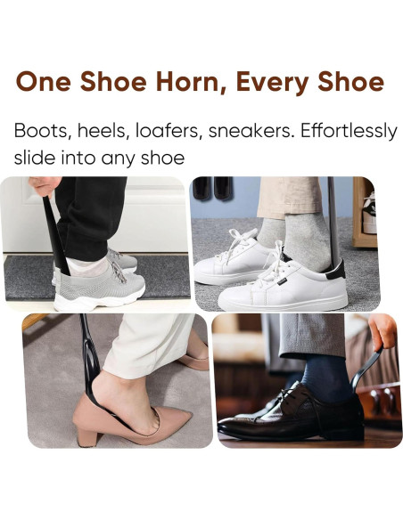 Cuchara para zapatos DeFageH - 3 piezas, mango largo 40.6 cm Cuchara para zapatos DeFageH - 3 piezas, mango largo 40.6 cm