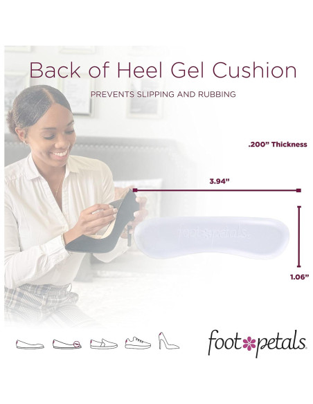 Cojín de Talón Foot Petals para Mujeres - Gel Transparente