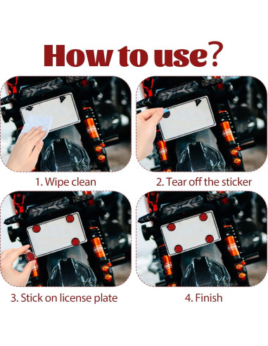 Reflectores Rojos Autoadhesivos Giantree 8 Pcs 2.4 cm