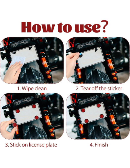 Reflectores Rojos Autoadhesivos Giantree 8 Pcs 2.4 cm