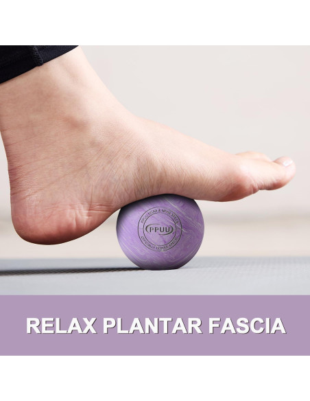Bola de Masaje Lacrosse PPUU 6.35 cm para Alivio Muscular