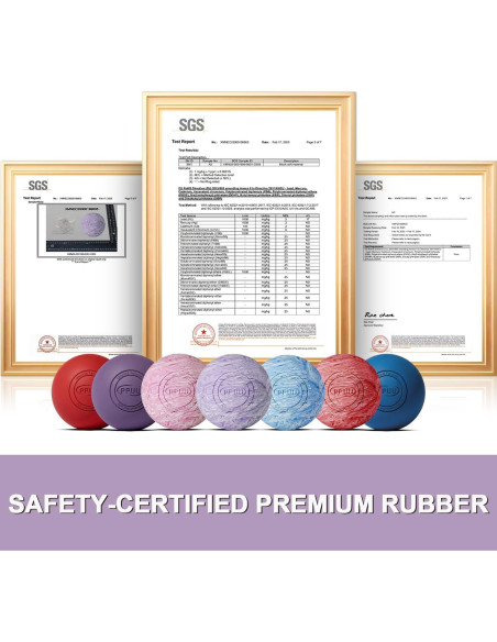 Bola de Masaje Lacrosse PPUU 6.35 cm para Alivio Muscular