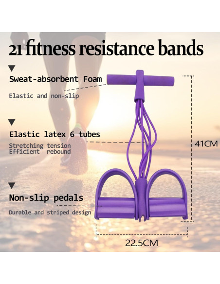 21 Bandas de Resistencia Genérico - 6 Tubos para Fitness