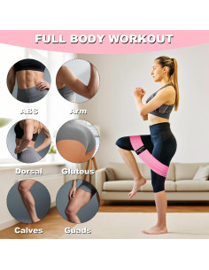 Set de Bandas de Resistencia SUNVIVI para Piernas y Glúteos - 3 Niveles 2