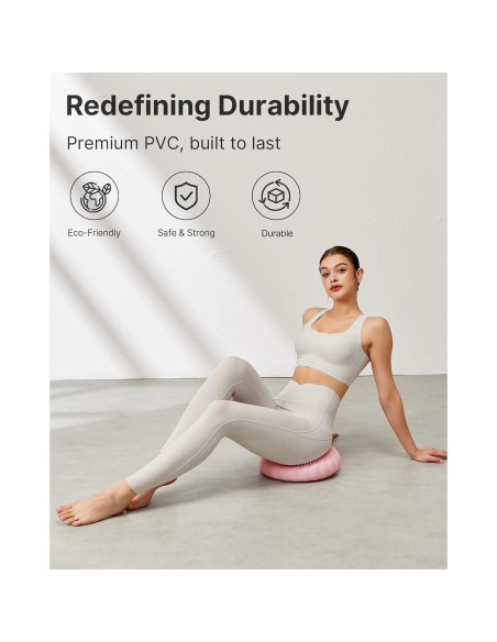 Cojín Inestable YOTTOY Rosa para Equilibrio y Postura