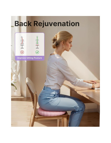 Cojín Inestable YOTTOY Rosa para Equilibrio y Postura