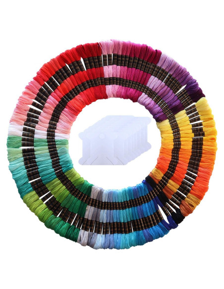 Hilo de Bordar MOYYON 122 Madejas 100% Poliéster 61 Colores