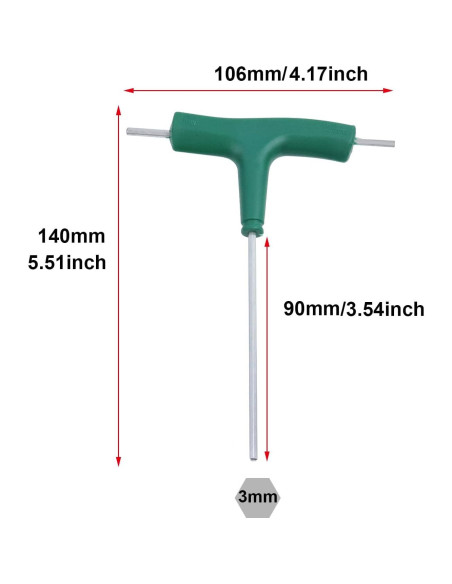Juego de Llave Allen en T Antrader 3mm/2.5mm - 6 Piezas