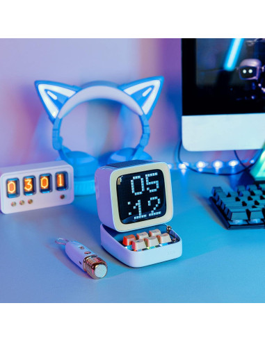 Altavoz Bluetooth Divoom Ditoo-Mic con Micrófono Karaoke RGB