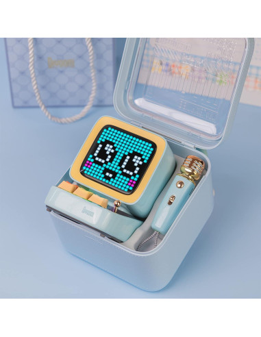 Altavoz Bluetooth Divoom Ditoo-Mic con Micrófono Karaoke RGB