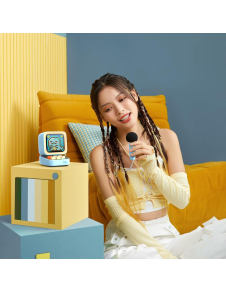 Altavoz Bluetooth Divoom Ditoo-Mic con Micrófono Karaoke RGB