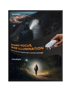 Linterna Clip-on Zewdov X20 500LM Recargable IP65 10 Modos 2