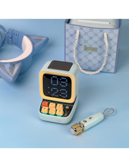 Altavoz Bluetooth Divoom Ditoo-Mic con Micrófono Karaoke RGB