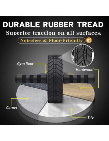 Rueda de Abdominales FEELCAT Rodillo Ab Negro 5.08 cm