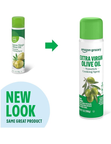 Aceite de Oliva Extra Virgen Spray Antiadherente Amazon Grocery 198g