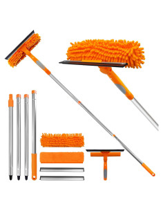 Limpiador de Ventanas 2 en 1 LILISPAI con Poste Extensible 170 cm