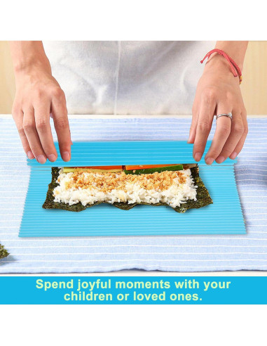 Paquete de 3 Esteras para Hacer Sushi Xelsluthe Antiadherentes