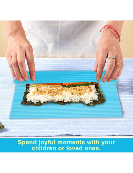 Paquete de 3 Esteras para Hacer Sushi Xelsluthe Antiadherentes