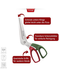Tijeras para Pizza Triangle - Acero Inoxidable 14 cm - Multifuncionales 2