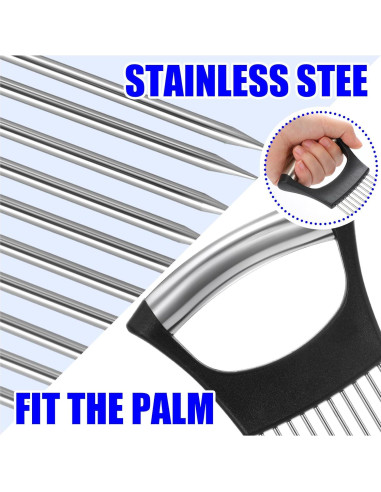 Cortador de Cebolla y Verduras Reallnaive Acero Inoxidable 2 Pcs